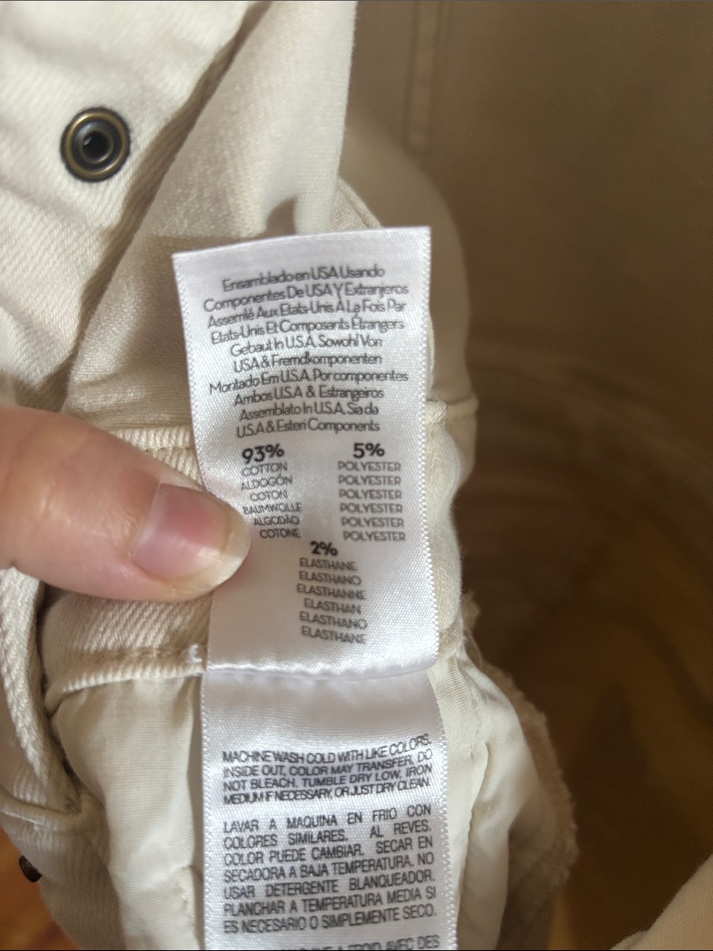 MOTHER Cream Denim Mini Dress- Button Front - Picture 7 of 10